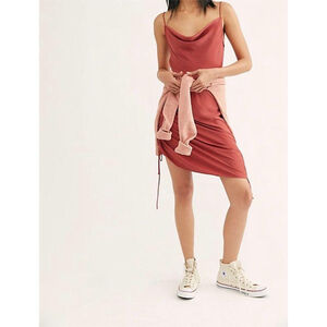 Intimately Free People Day To Night Ruched Satin Slip Dress XS
